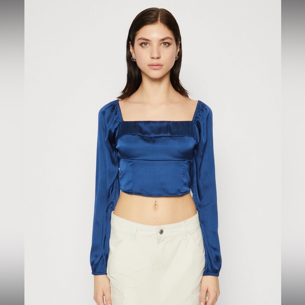 Hollister Long Sleeve satin blouse - Green